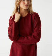 Imogen Crew Neck Sweater Dark Carmine - Michael Stars - COLOR GAME