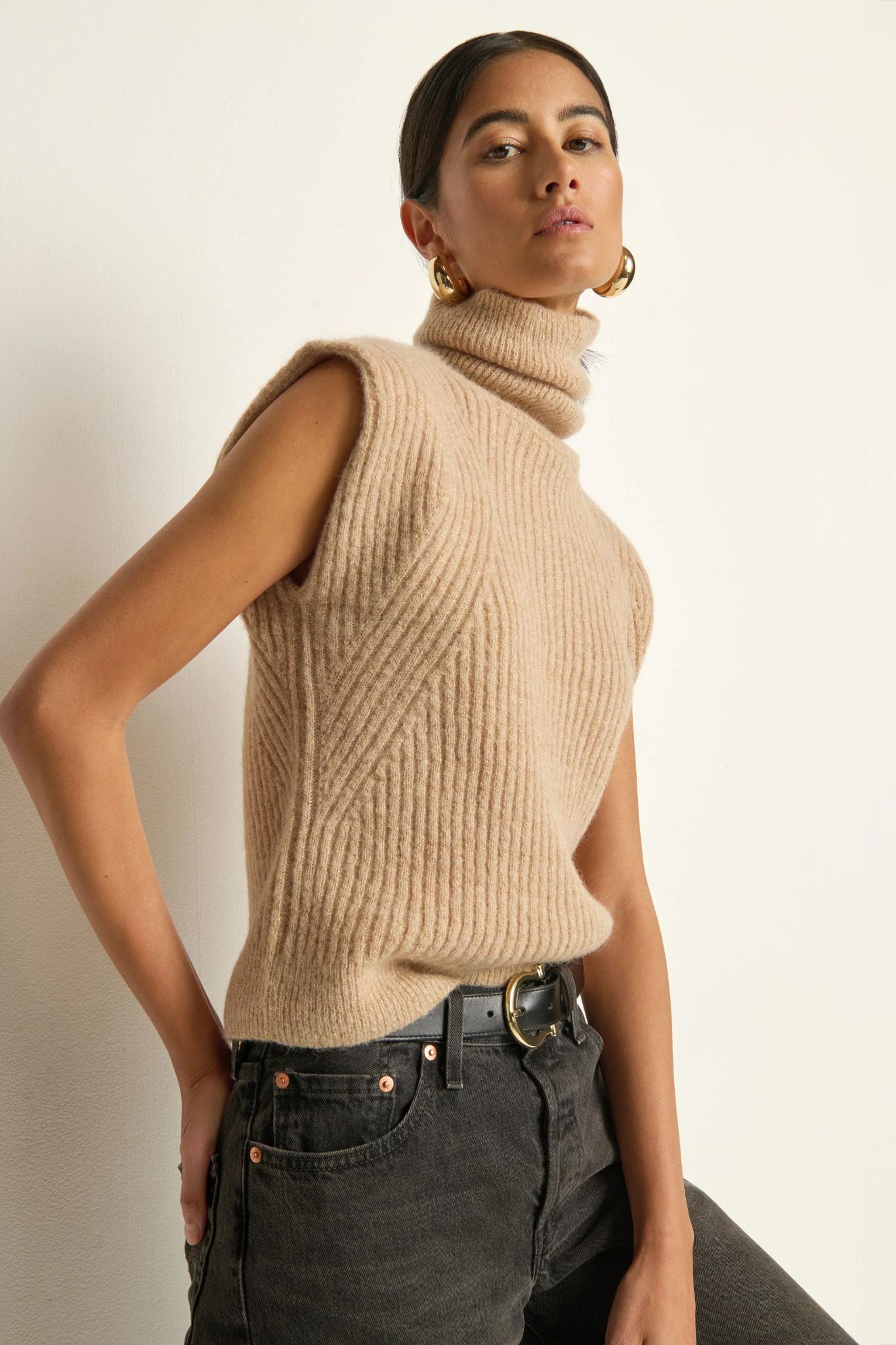 Isha Turtleneck Tank Sweater - Nation LTD - COLOR GAME
