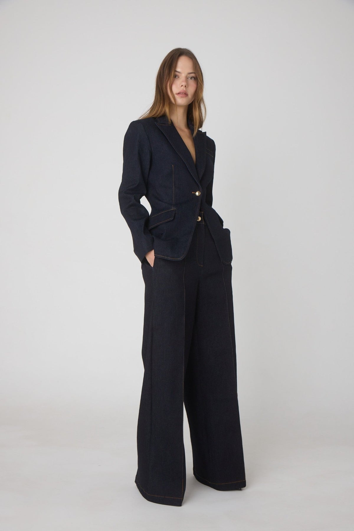 Ivy Dark Wash Denim Pants by JS71