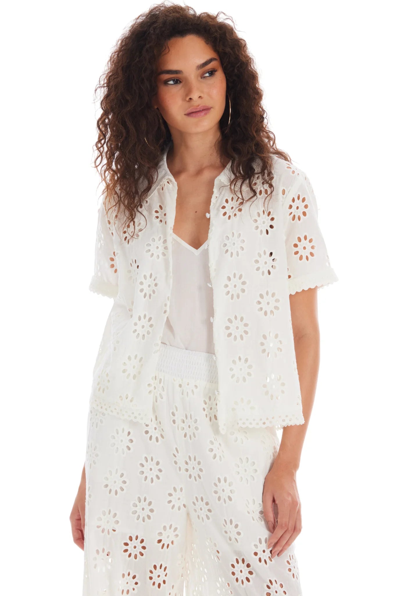 Ivy Eyelet Top Ivory - Allison New York - COLOR GAME