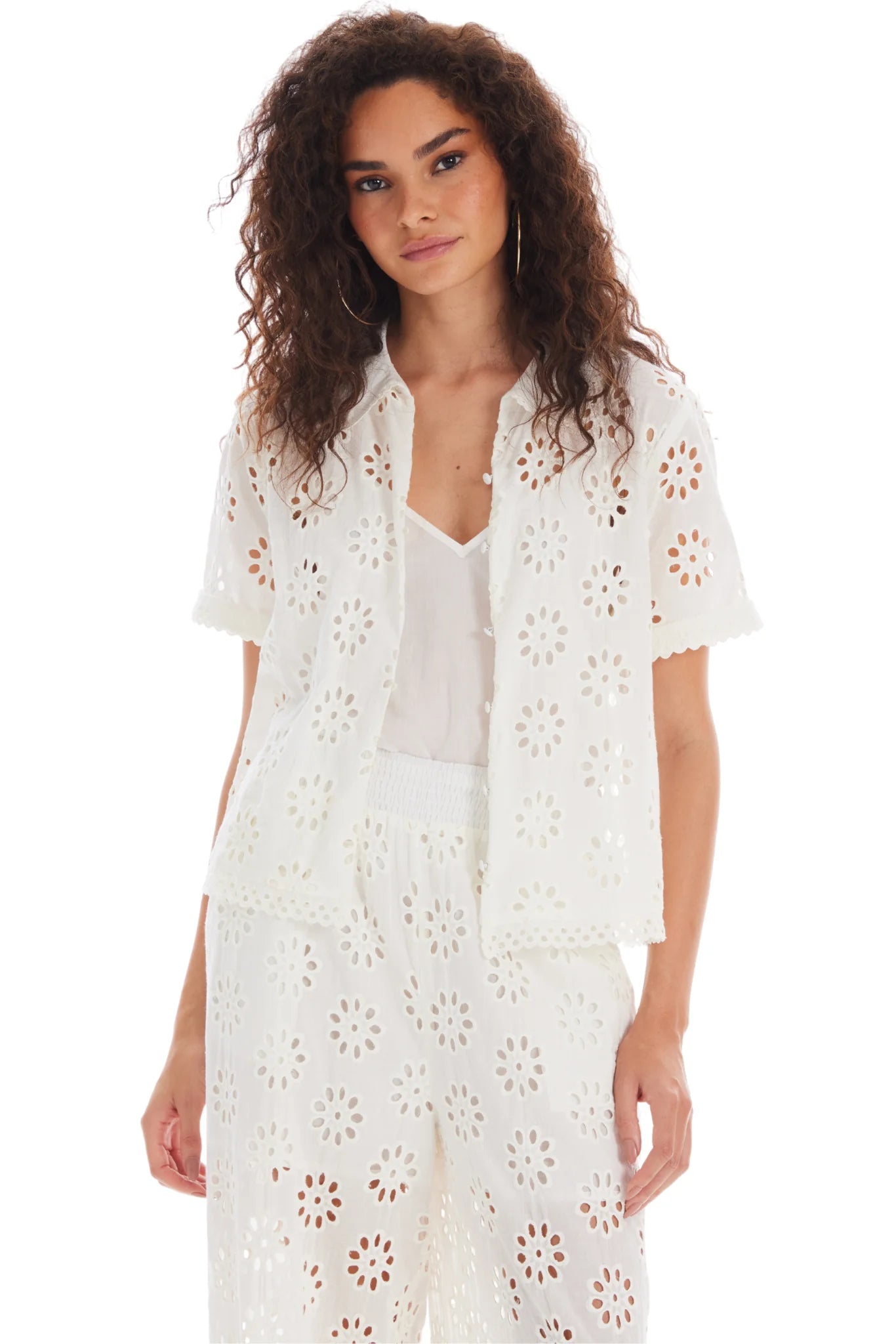 Ivy Eyelet Top Ivory - Allison New York - COLOR GAME