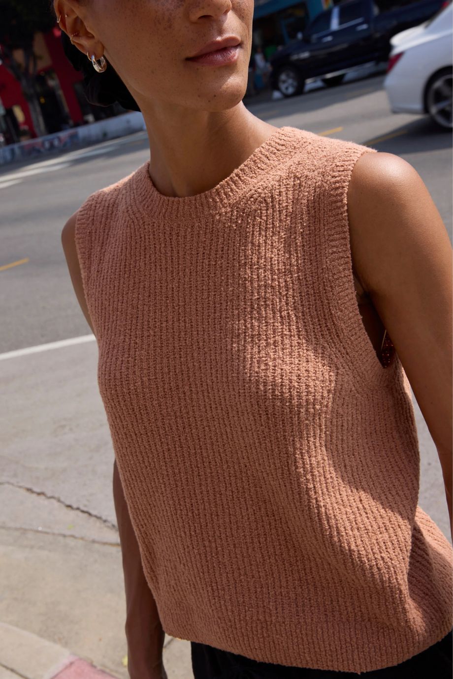 Jacqueline Knit Tank – Mocha - Nation Los Angeles - COLOR GAME