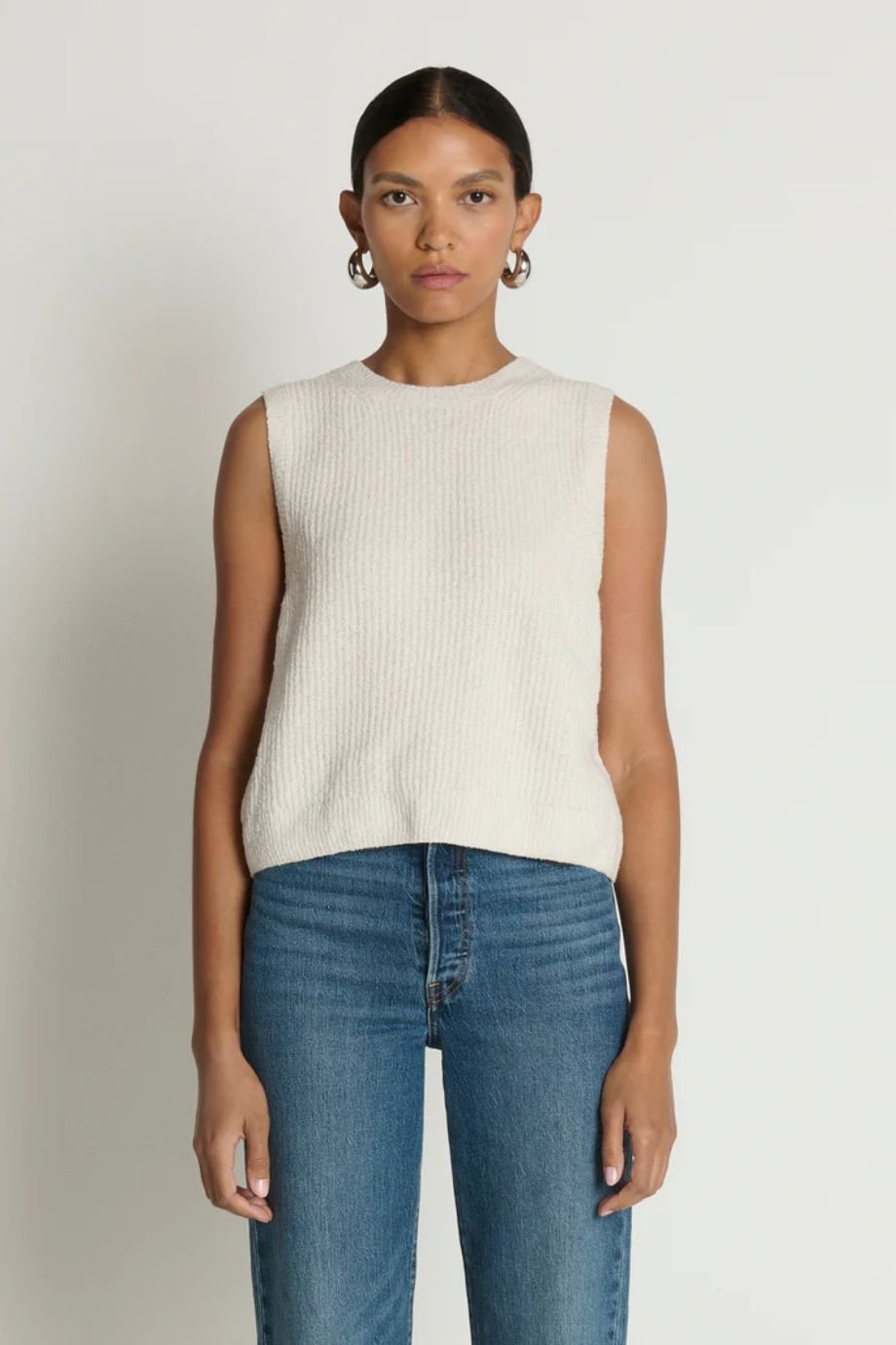 Jacqueline Knit Tank – Porcelain - Nation Los Angeles - COLOR GAME
