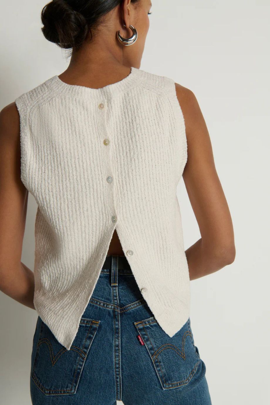 Jacqueline Knit Tank – Porcelain - Nation Los Angeles - COLOR GAME