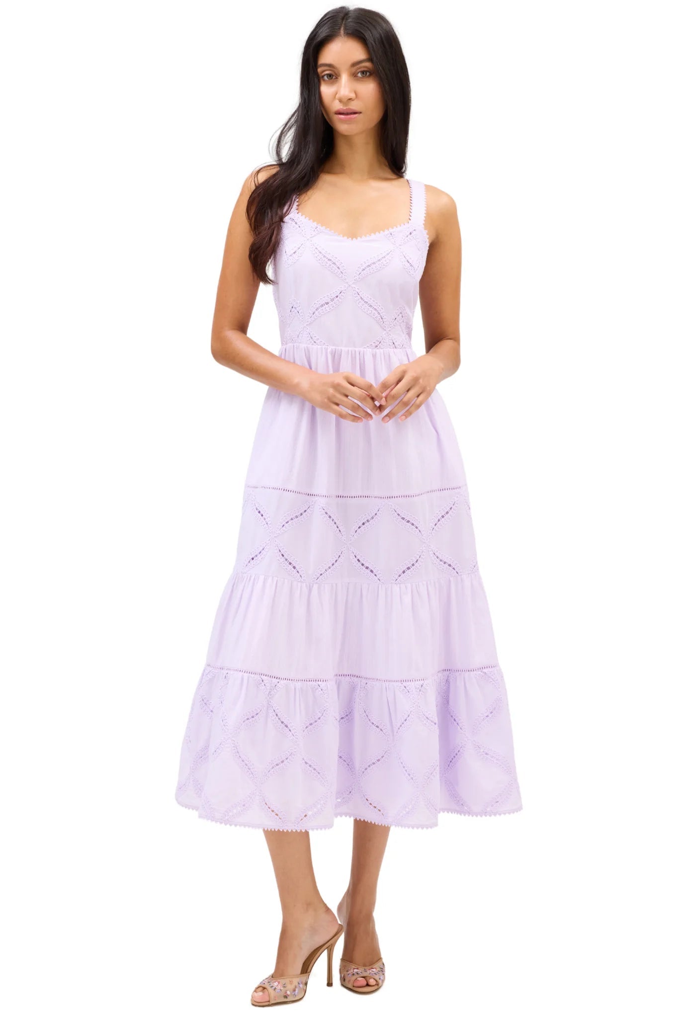 Jade Lavender Midi Dress Orchid Tiered Summer Dress | Allison NY Jade Lavender Midi Dress Orchid Tiered Summer Dress | Allison NY