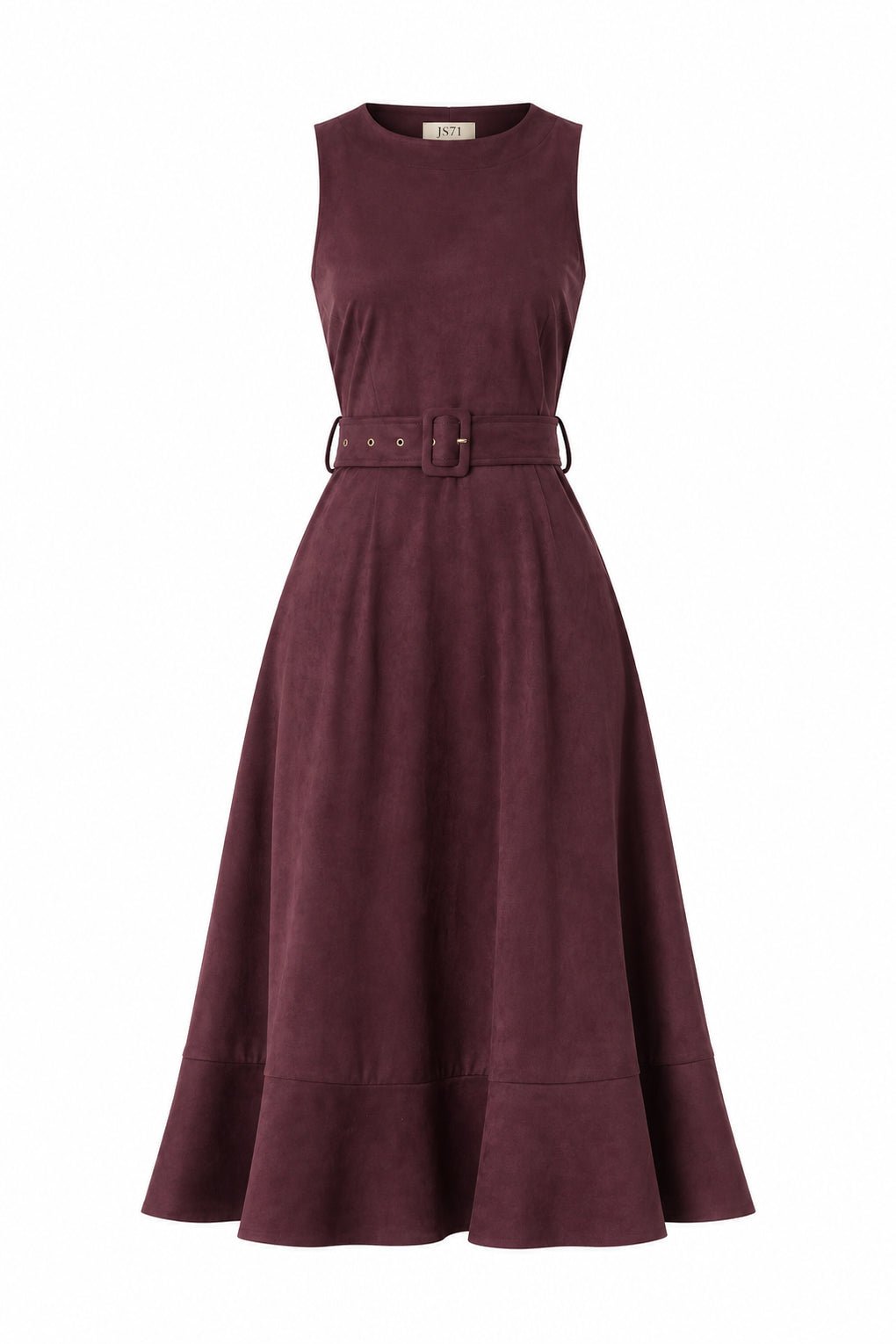 Jalen burgundy faux suede dress by JS71