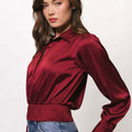 Jama Smocked Blouse Cabernet - Hutch - COLOR GAME