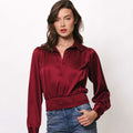 Jama Smocked Blouse Cabernet - Hutch - COLOR GAME