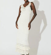 Janis Hand - Crochet Midi Dress Ivory - Cleobella - COLOR GAME