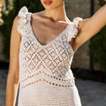 Janis Hand - Crochet Midi Dress Ivory - Cleobella - COLOR GAME