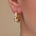 Jasmin Pearl Hoop Earrings - Mignonne Gavigan - Color Game