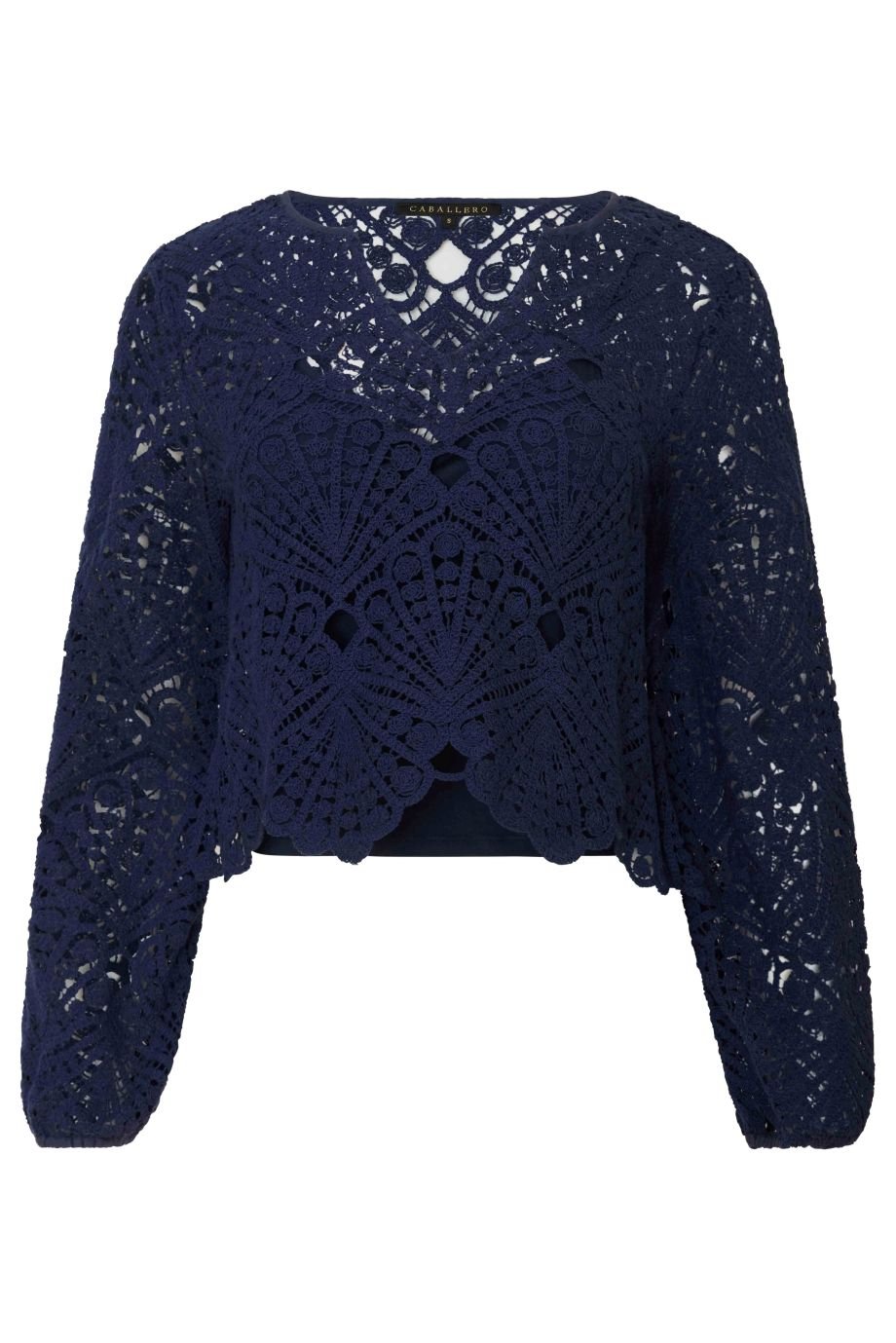 Jayde Navy Lace Top - Caballero Collection - COLOR GAME