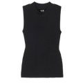 Joan Rib Sleeveless Mock Neck Tank Black - Nation LTD - Color Game