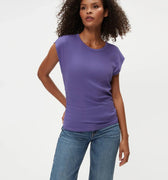 Joni Power Shoulder Tee Moonlit - Michael Stars - COLOR GAME