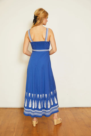 Josephine Guepard Bleu Dress - Caballero Collection - Color Game