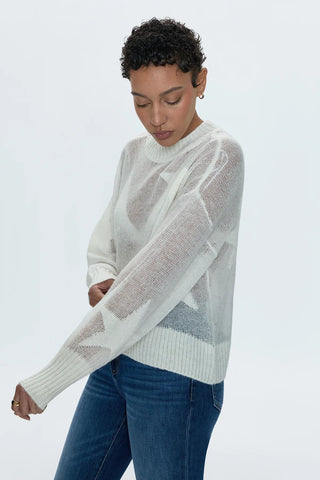 Joslyn Sheer Sweater Ivory Star - Pistola - COLOR GAME