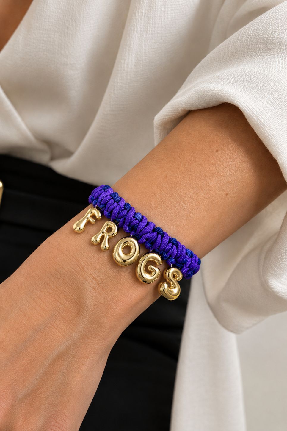 Joy Purple Braided Frogs Bracelet - La Môme Bijou - COLOR GAME