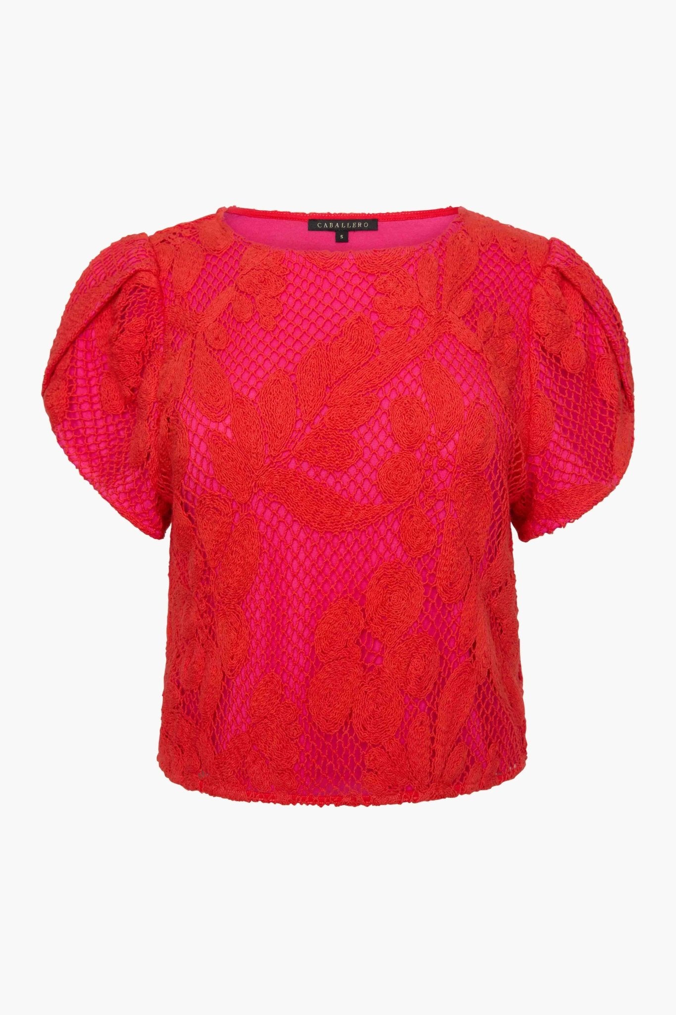 Judy Raspberry Lace Top - Caballero Collection - COLOR GAME
