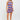 Julia Tangerine + Cobalt Striped Dress - Electric & Rose - Color Game