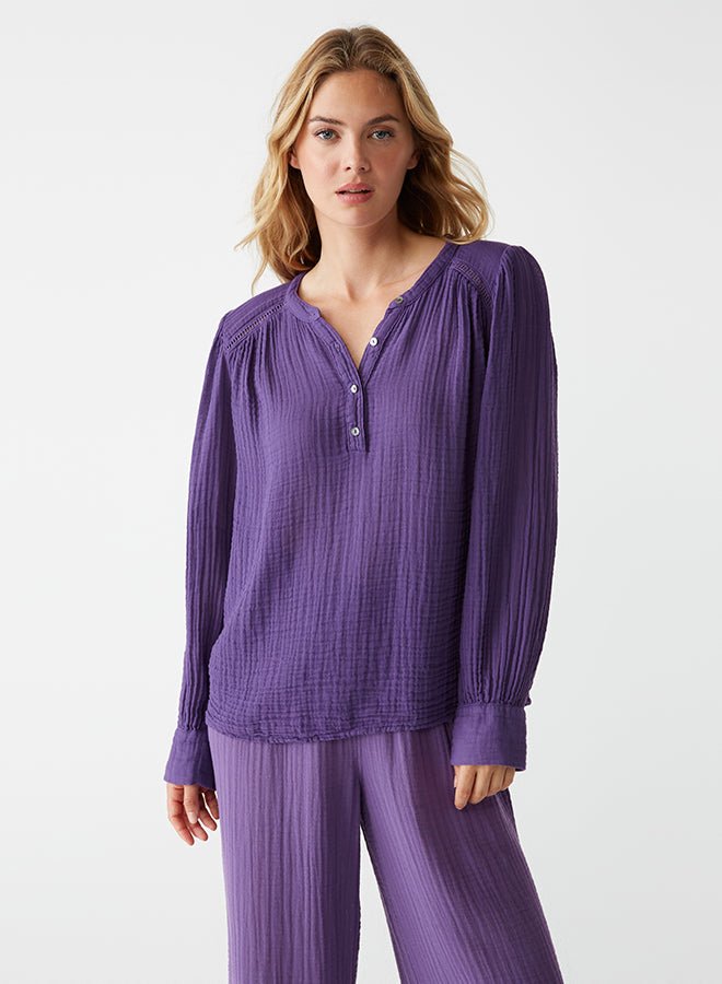 Kacey Peasant Top Mulberry - Michael Stars - COLOR GAME