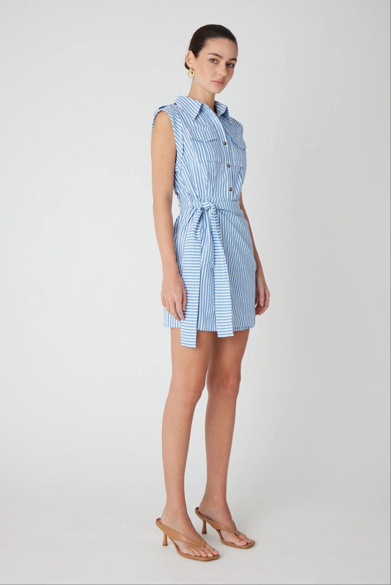 Kenlie Blue Stripe Mini Dress - JS71 - COLOR GAME