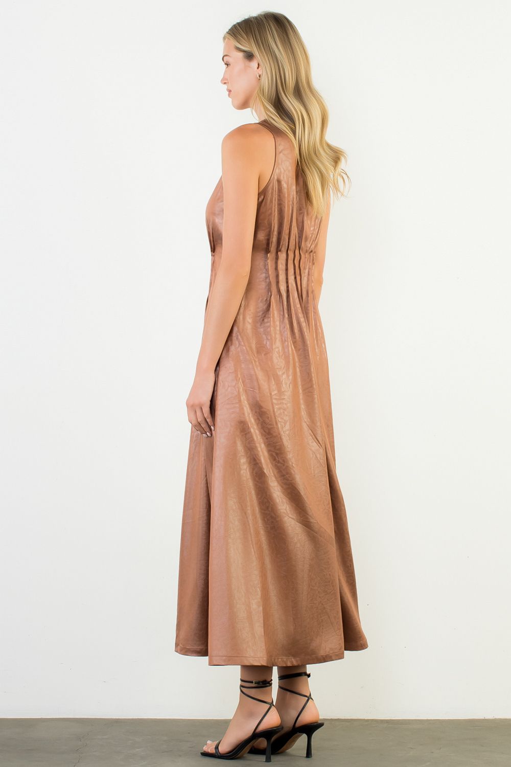 Landry Pleated Sleeveless Maxi Dress - THML - COLOR GAME