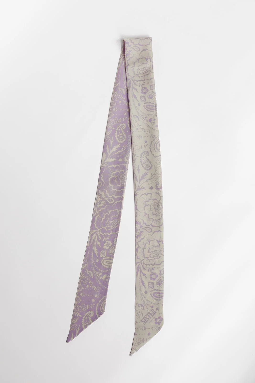 Lavender Fields Silk Paisley Print Lasso Scarf - Sister The Brand - COLOR GAME