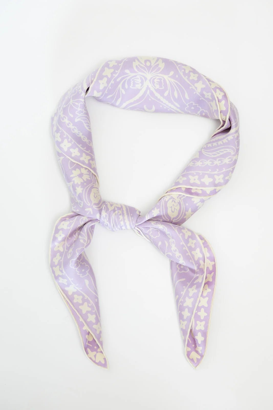 Lavender Fields Silk Paisley Print Scarf 90cm - Sister The Brand - COLOR GAME