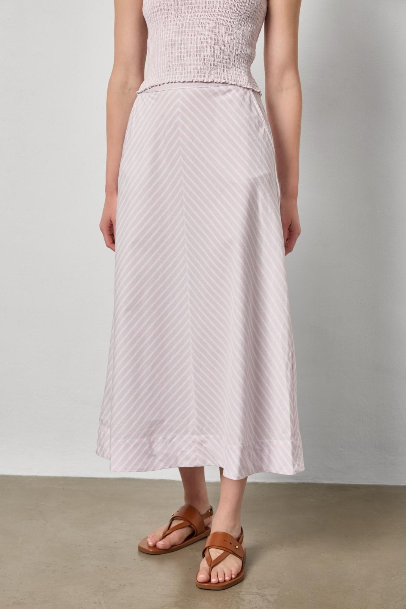 Lavender Stripe Maxi Skirt - Lilla P - COLOR GAME