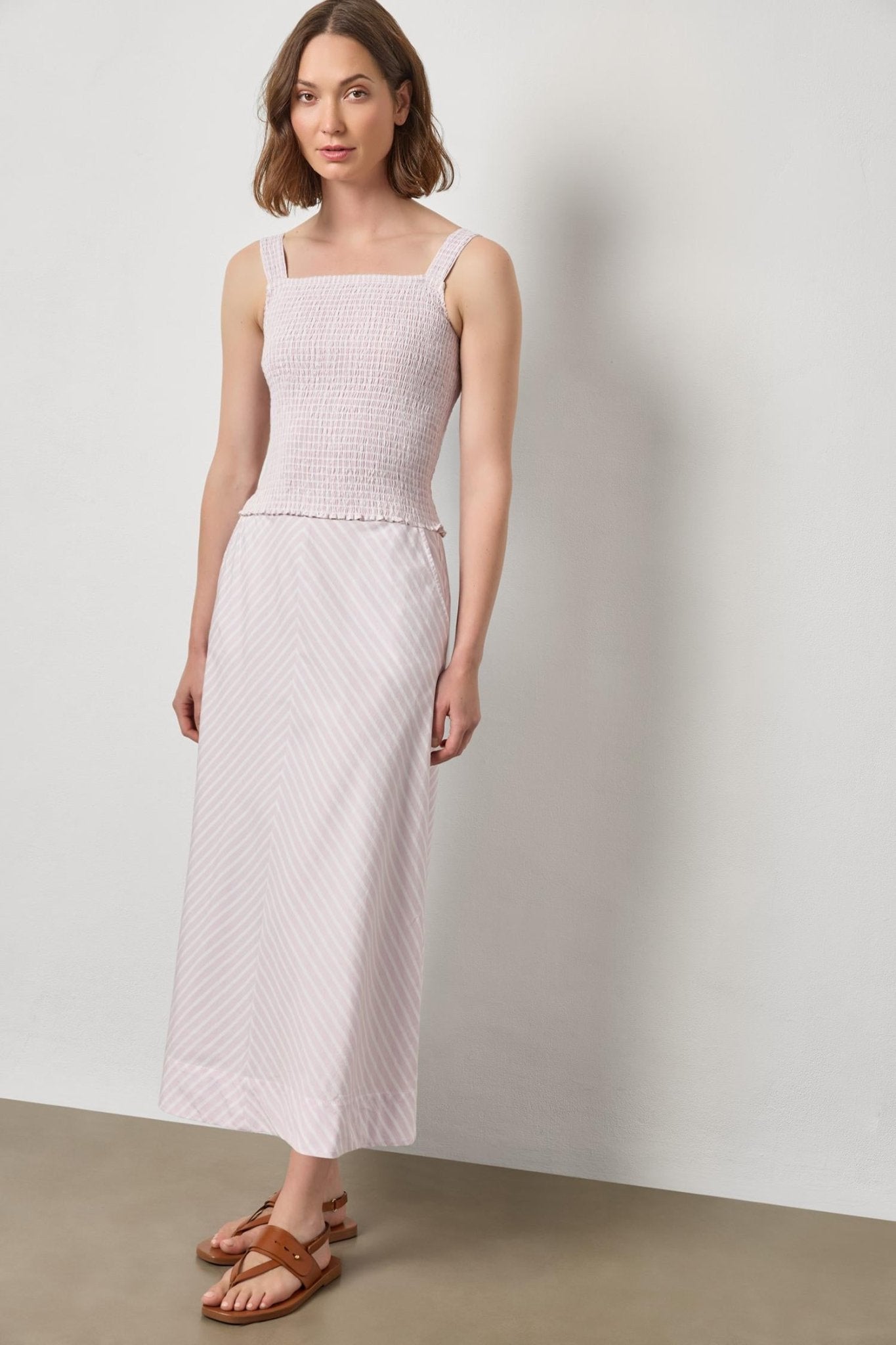 Lavender Stripe Maxi Skirt - Lilla P - COLOR GAME