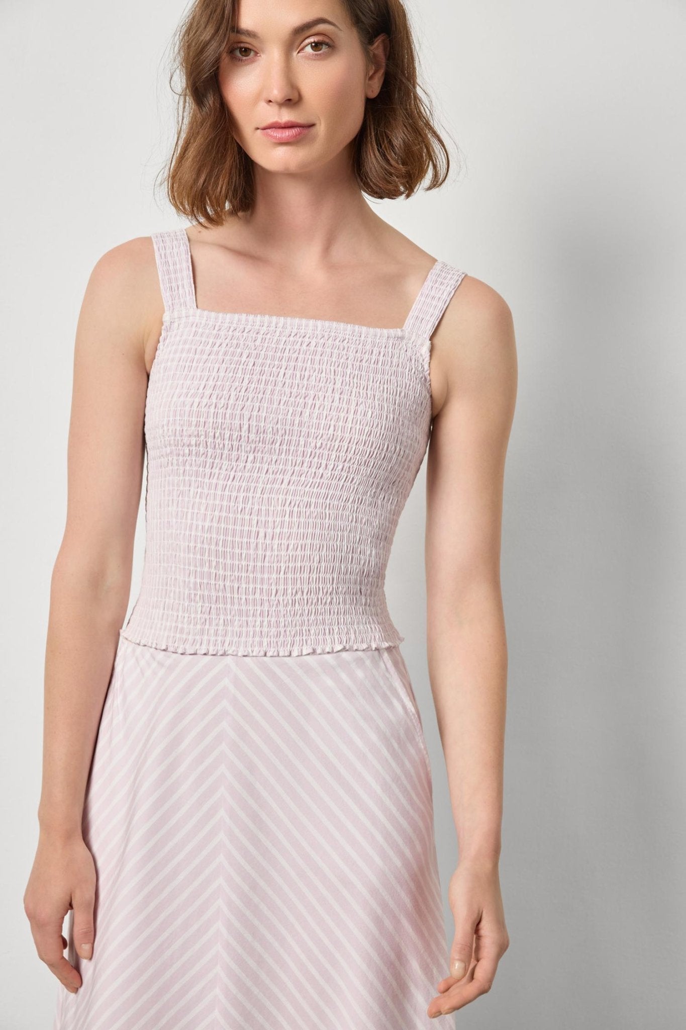 Lavender Striped Smocked Tank - Lilla P - COLOR GAME