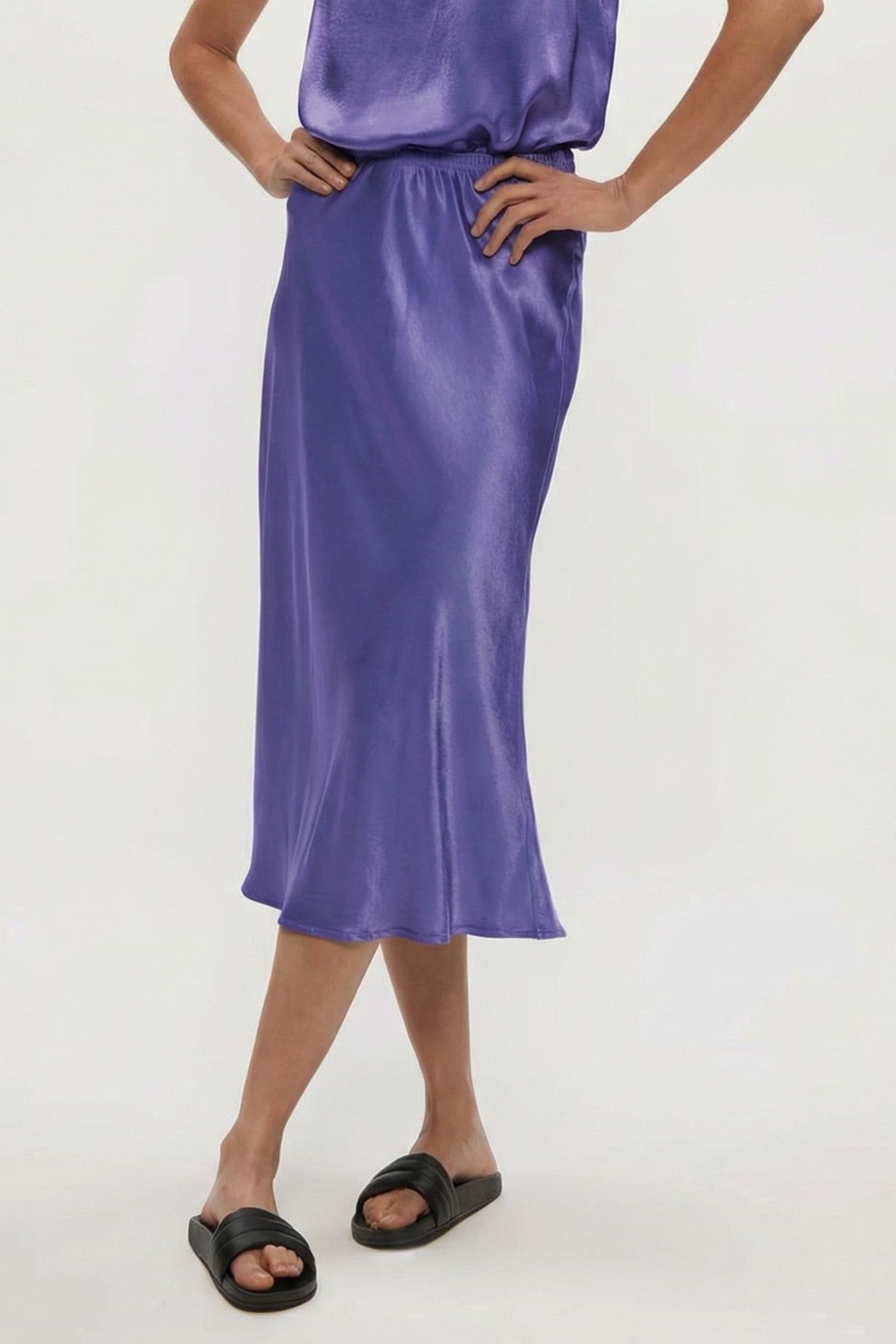 Leila Bias Cut Skirt Moonlit - Michael Stars - COLOR GAME