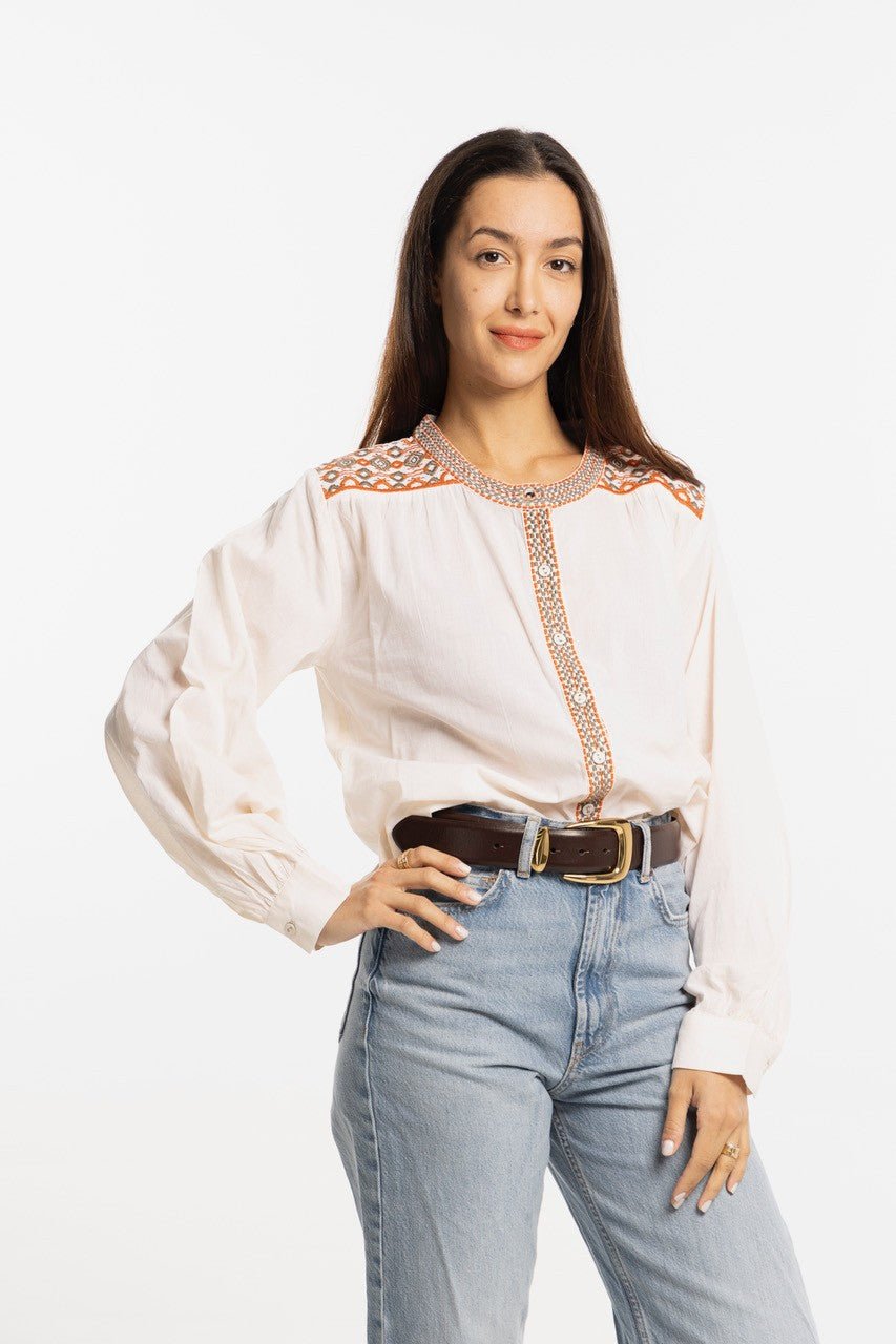 Lola Embroidered Blouse - Bindu - COLOR GAME