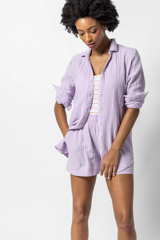 Long Sleeve Button Down Tunic Lily - Lilla P - Color Game