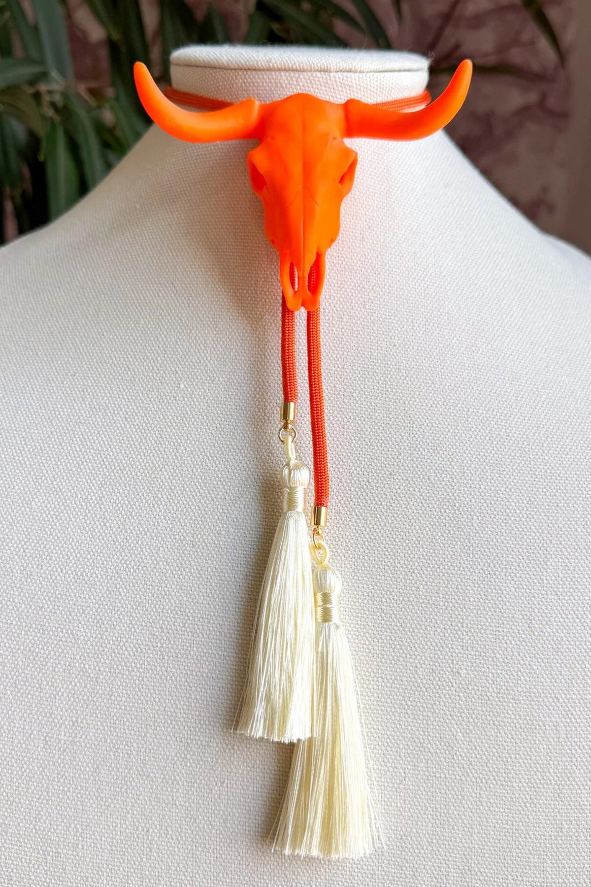 Longhorn Bolo Burnt Orange With Burnt Orange + Ivory - Rahya Jewelry Design - COLOR GAME