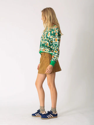 Lori Sweatshirt Ikat Emerald - Electric & Rose - COLOR GAME