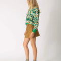 Lori Sweatshirt Ikat Emerald - Electric & Rose - COLOR GAME