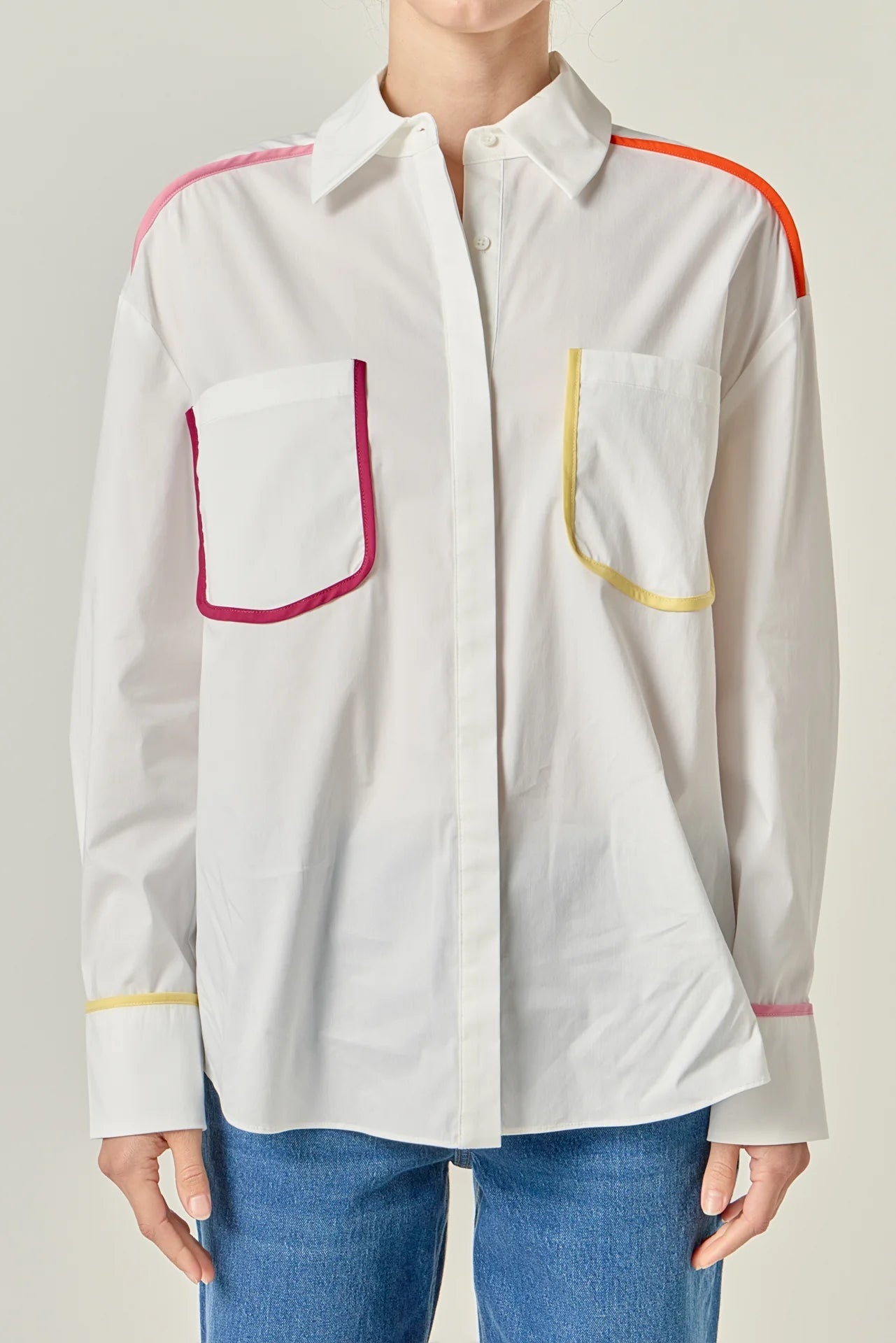 Louise Binding Detail Shirt - English Factory - COLOR GAME