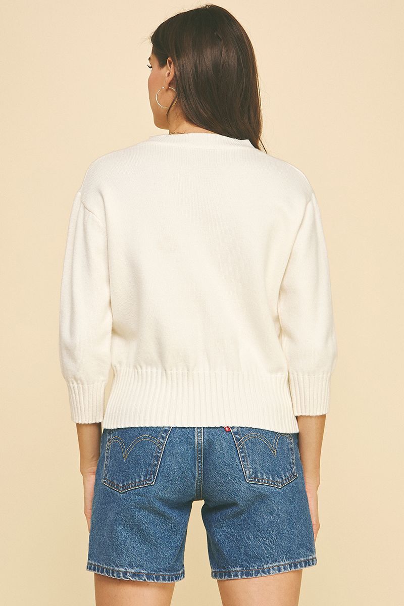 Love Letter Embroidered Sweater - Pinch - COLOR GAME