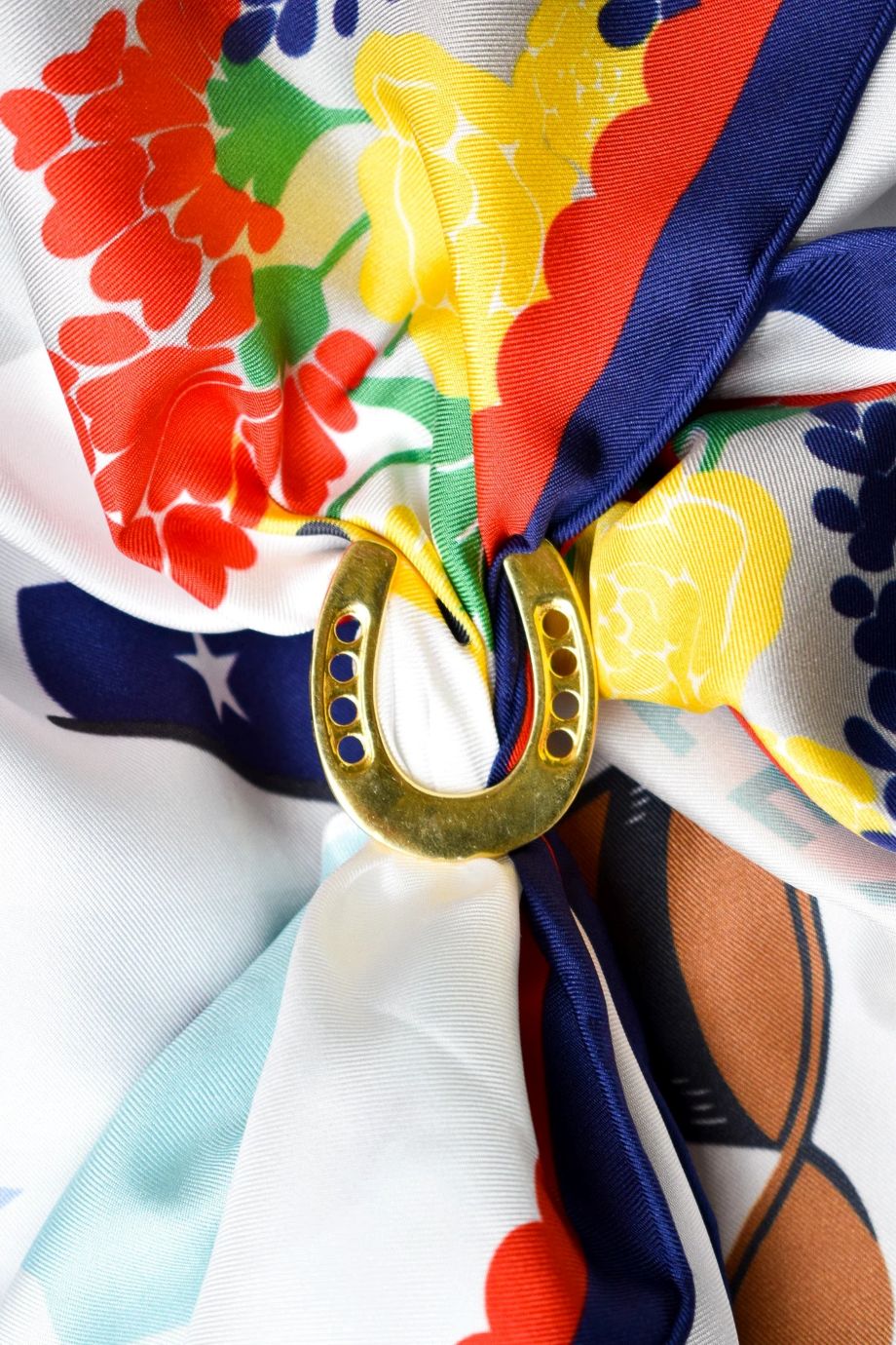 Lucky Horseshoe Saturday Scarf Ring - Saturday Silks - COLOR GAME