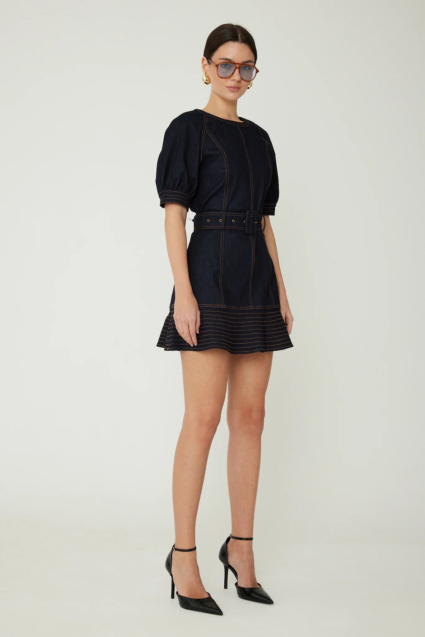 Lula Denim Mini Dress - JS71 - COLOR GAME