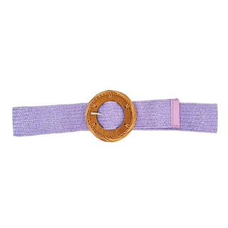 Luna Lavender Raffia Stretch Belt - Guadalupe Design - COLOR GAME