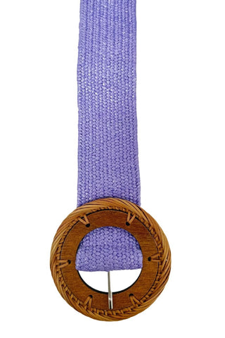 Luna Lavender Raffia Stretch Belt - Guadalupe Design - COLOR GAME