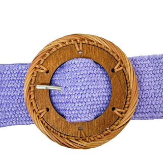 Luna Lavender Raffia Stretch Belt - Guadalupe Design - COLOR GAME