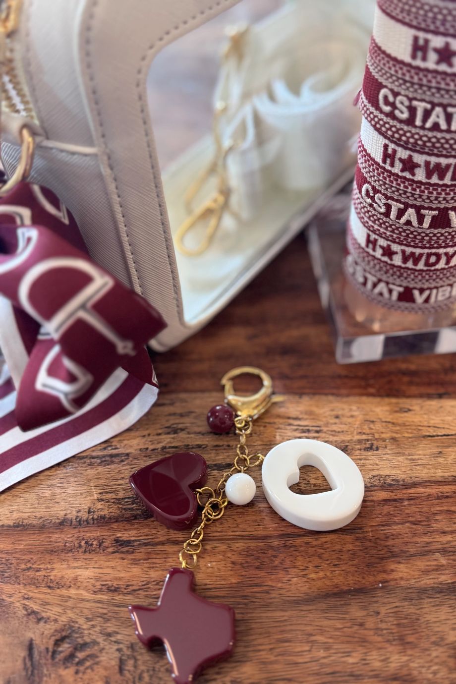 Luxe League Bag Charm Texas Edition - Gameday Luxe - COLOR GAME