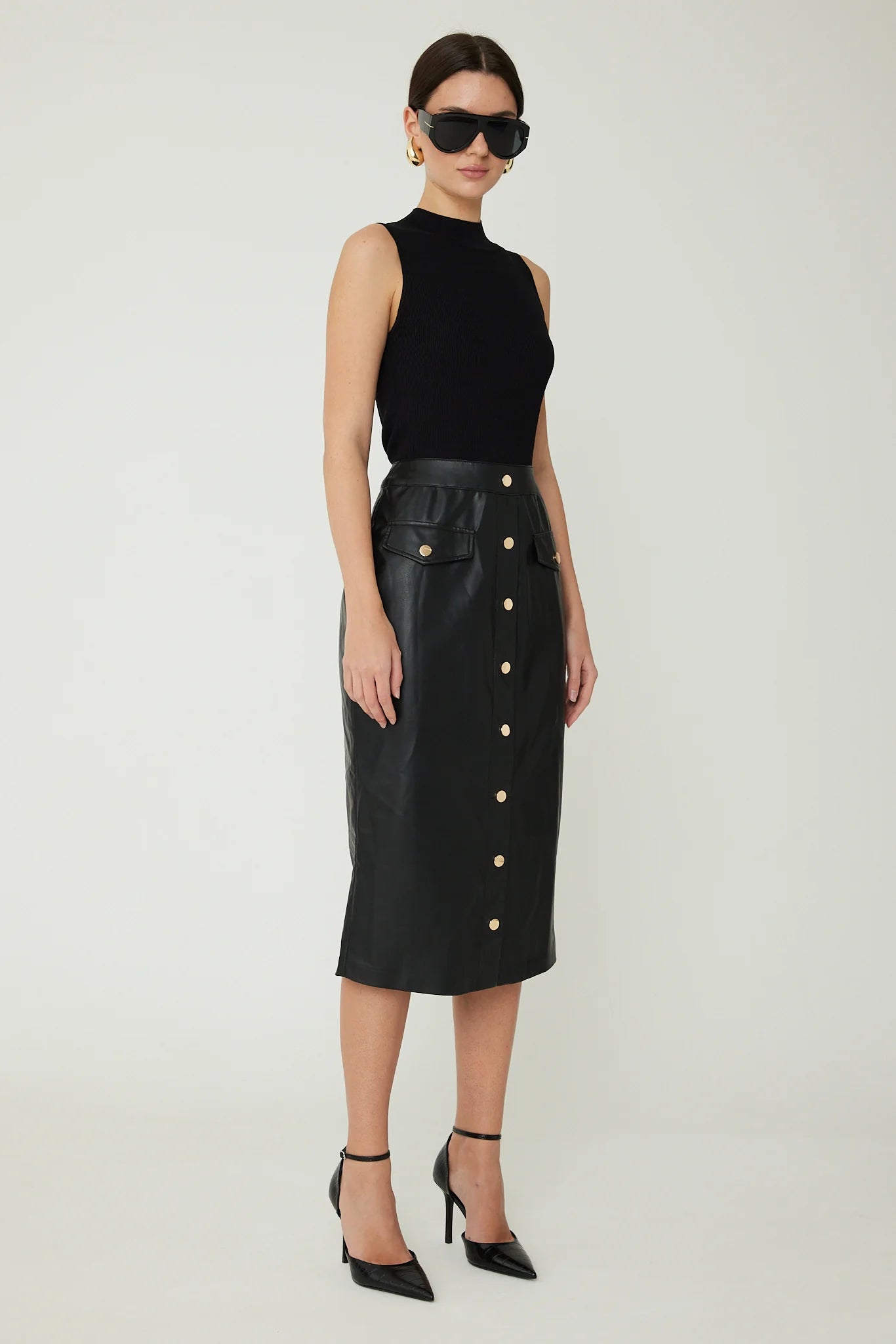 Mackenzie Mixed Media Midi Dress - JS71 - COLOR GAME