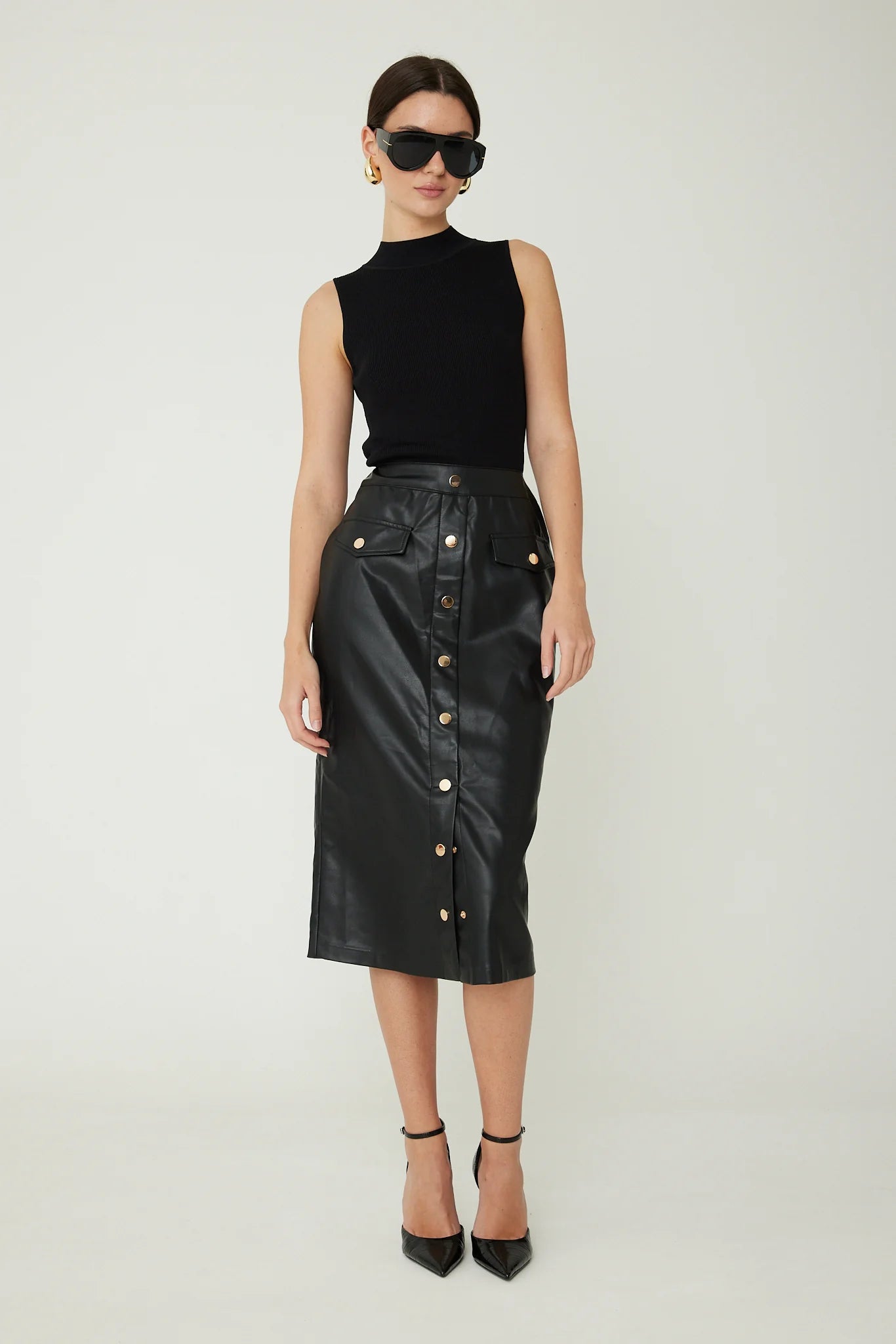 Mackenzie Mixed Media Midi Dress - JS71 - COLOR GAME