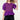 Macy Purple Mixed Media Puff Sleeve Top - THML - COLOR GAME