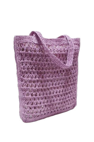 Mali Lavender Raffia Tote Bag - Guadalupe Design - COLOR GAME