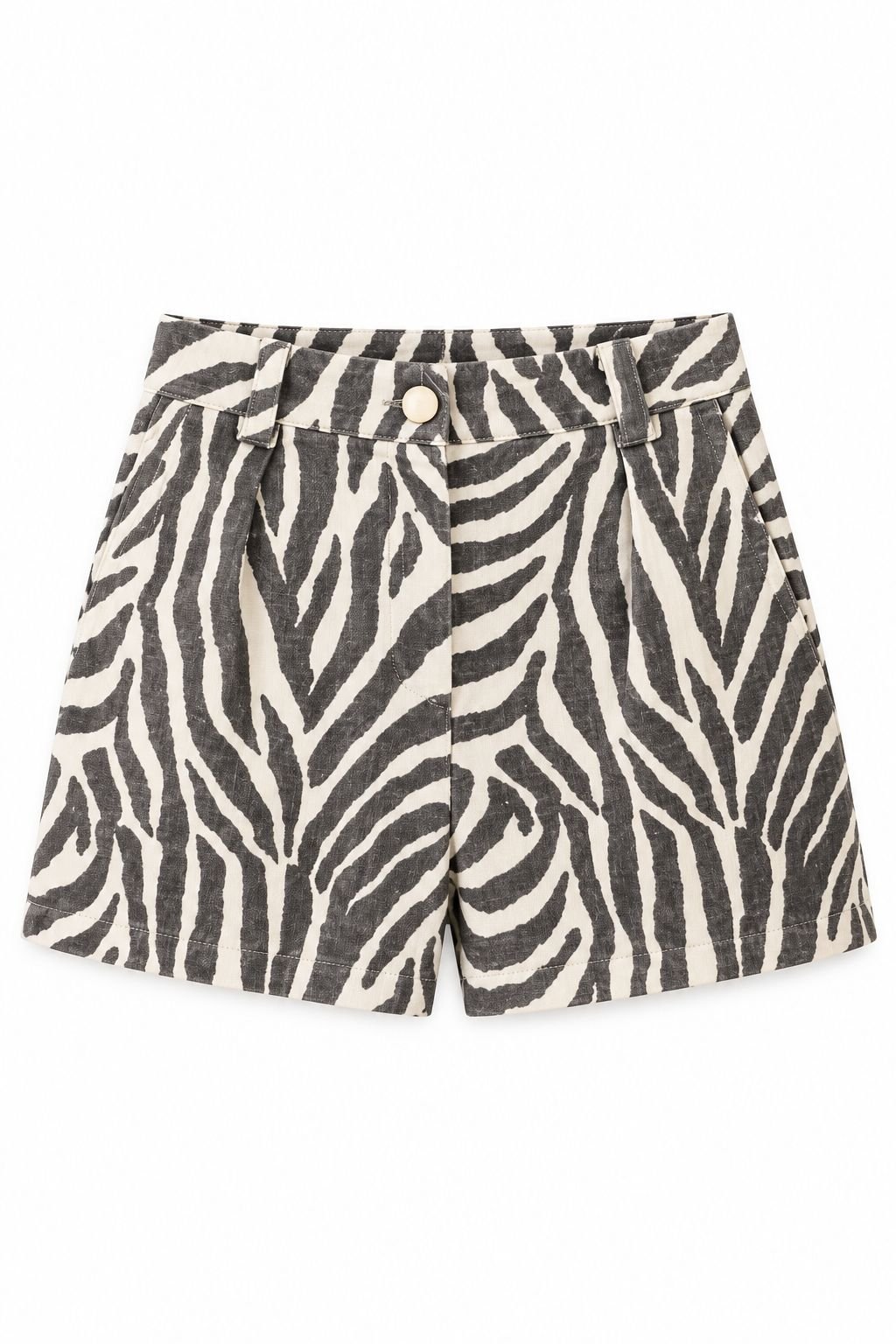 Malia Zebra Print Denim Shorts - TCEC - COLOR GAME